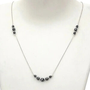 9.15cttw Black Genuine Moissanite Necklace 925 Sterling Silver